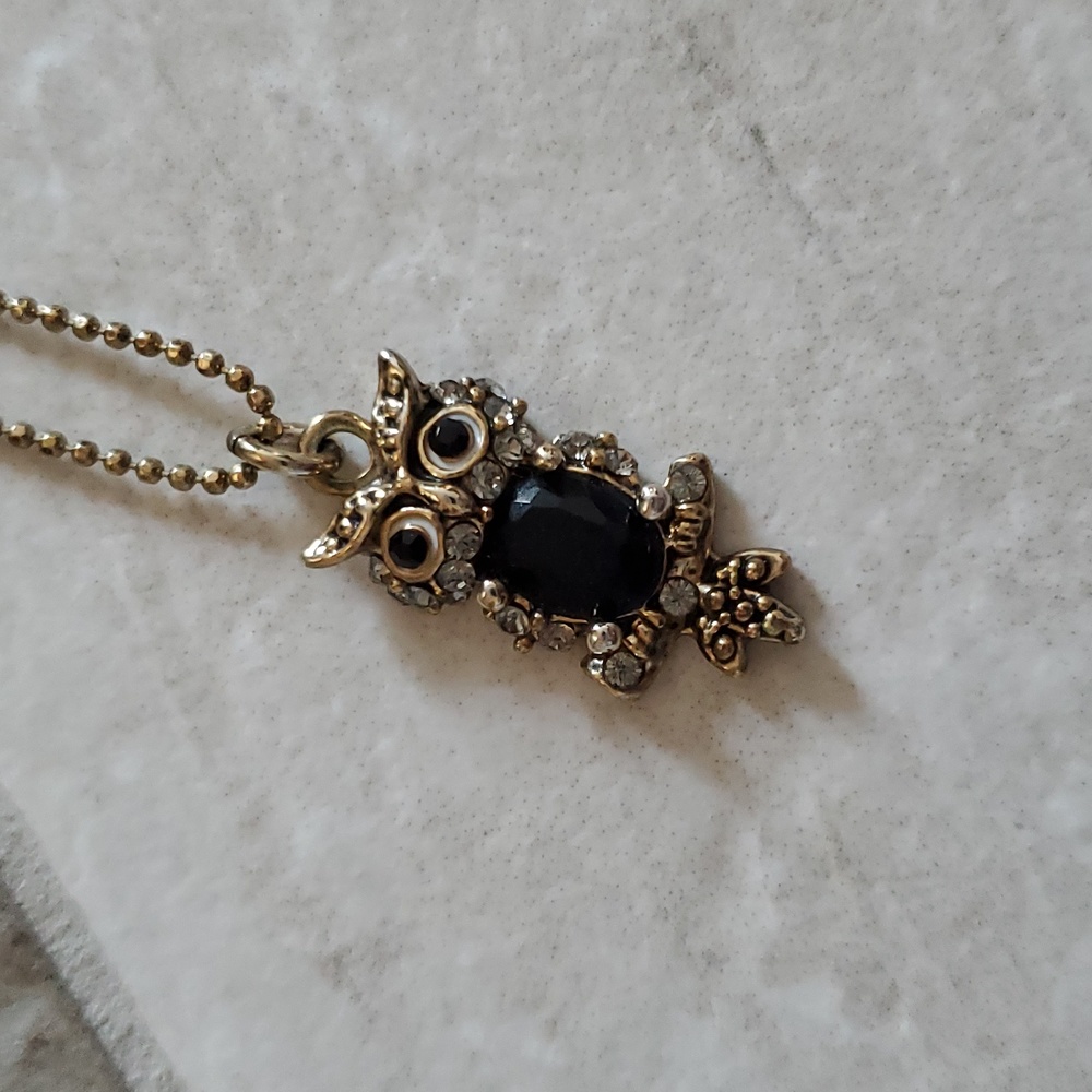 Aldo Gold Owl Charm Necklace